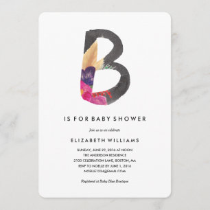 B is for Baby Shower Invitation