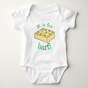 B IS FOR Barfi Burfi Mithai Indian Food Sweet Baby Bodysuit