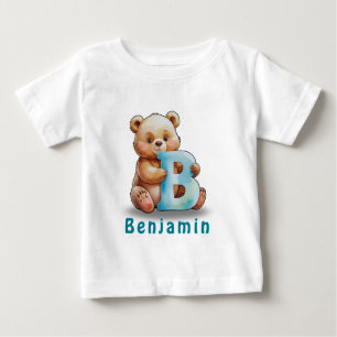 B is for Bear – Custom Baby T-Shirt with Name