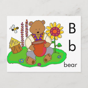 B is for Bear Postcard