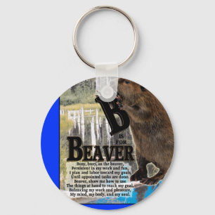B IS FOR BEAVER KEYCHAIN