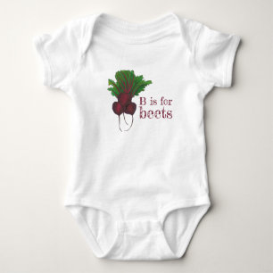 B is for Beets Red Beet Root Vegetable Veggie Baby Bodysuit