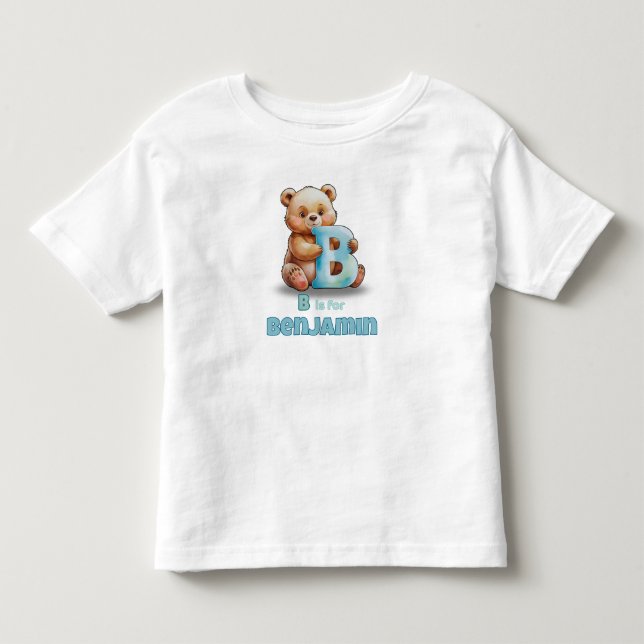 B is for Benjamin – Personalised Kids’ T-Shirt  (Front)