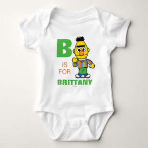 B is for Bert   Add Your Name Baby Bodysuit