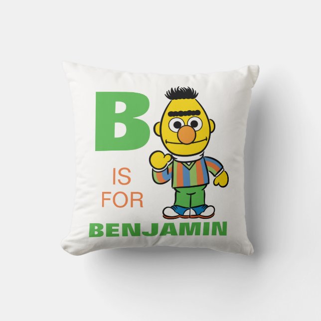 B is for Bert | Add Your Name Cushion (Front)