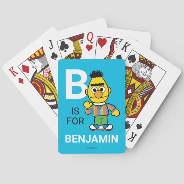 B is for Bert | Add Your Name Playing Cards (Back)