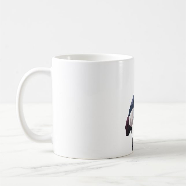 B is for Black Crowned Crane Coffee Mug (Left)