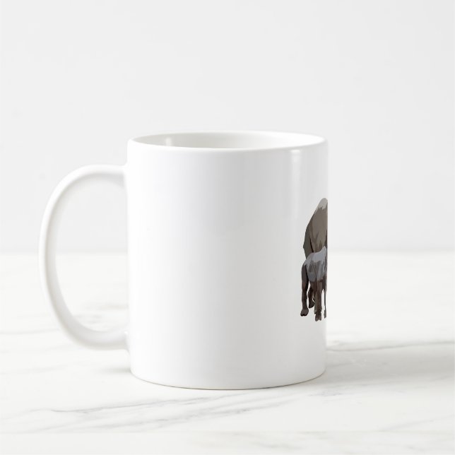 B is for Black Rhino Coffee Mug (Left)
