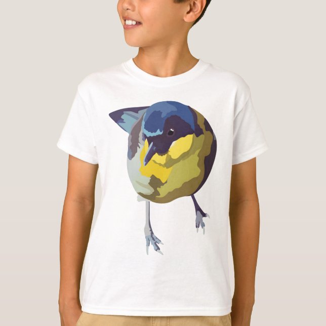 B is for Blue Crowned Laughing Thrush  T-Shirt (Front)