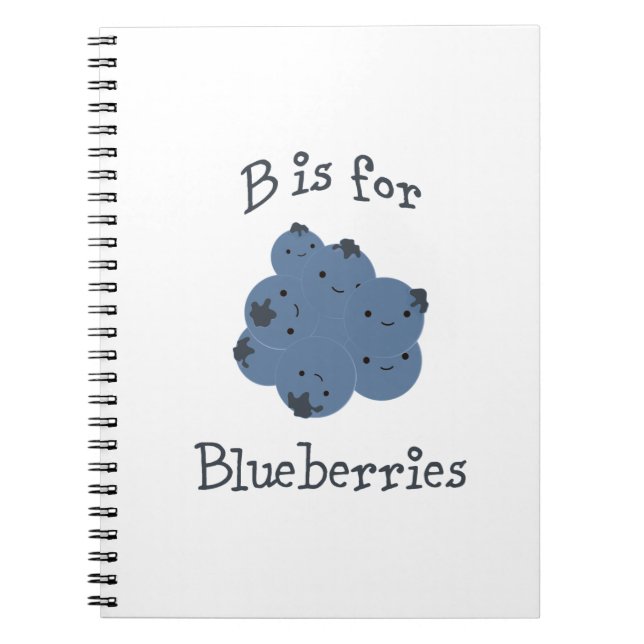 B is for Blueberries Notebook (Front)