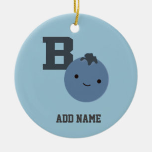 B is for Blueberry Ceramic Tree Decoration