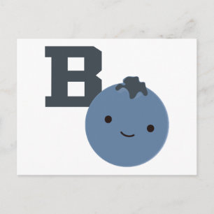 B is for Blueberry Postcard