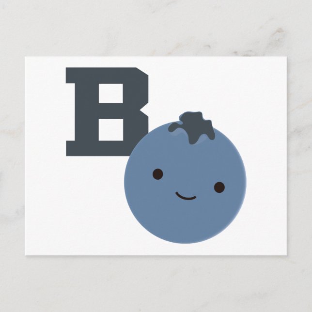 B is for Blueberry Postcard (Front)