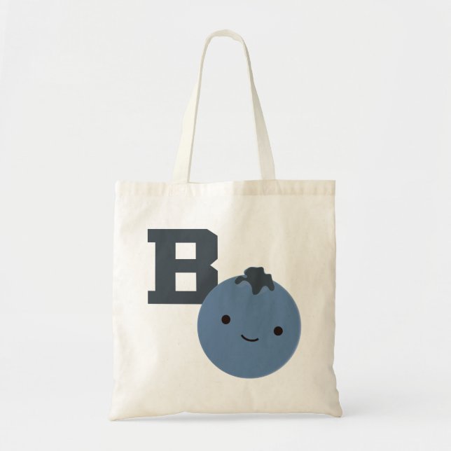 B is for Blueberry Tote Bag (Front)
