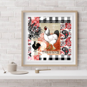 B is for Brahma Backyard Chicken Poster