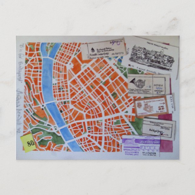 B is for Budapest postcard (Front)