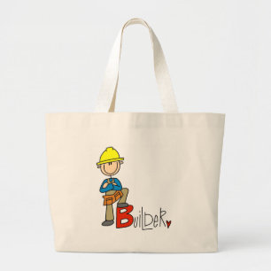 B is for Builder Large Tote Bag