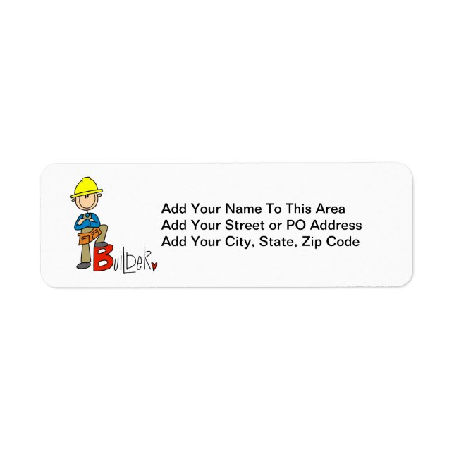 B is for Builder Return Address Label (Front)