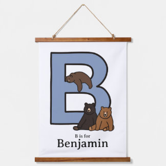 B is for… personalized letter poster hanging tapestry