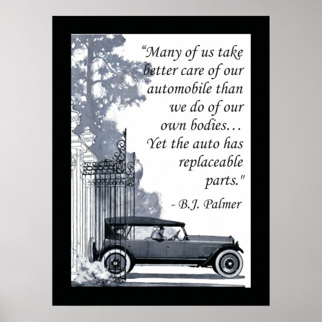 B.J. Palmer Chiropractic Saying Poster (Front)