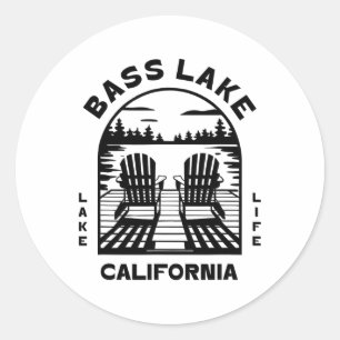 B Lake California Outdoors Vintage Classic Round Sticker