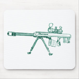 B M107 50 cal sketch Mouse Pad