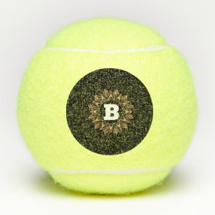 "B" Monogram Custom Initial Penn Championship Play Tennis Balls