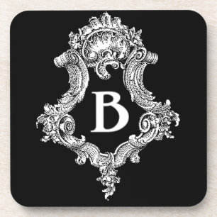 B Monogram Initial Coaster