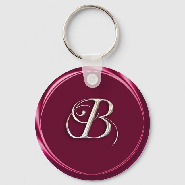 B-monogram Key Ring (Front)