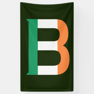 B Monogram overlaid on Irish Flag (v) bnrcn Banner