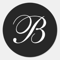 B Monogram Stickers