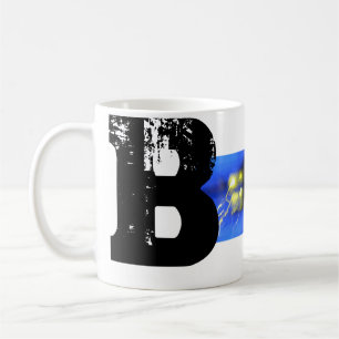 B Monogram Typographic Cool Fun Mug