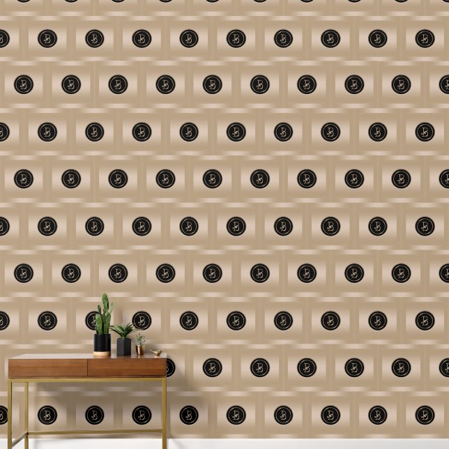 "B" Monogram Wallpaper (Hallway)