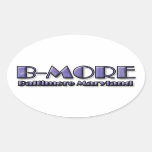 B-MORE Baltimore Maryland Logo Oval Sticker
