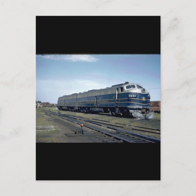 B&O EMD E-8Aw/A set #1451_Trains Postcard (Front)