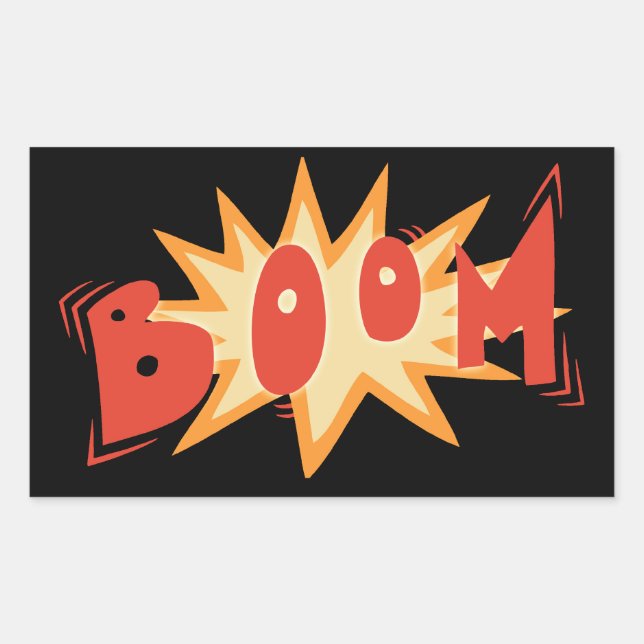 B O O M RECTANGULAR STICKER (Front)