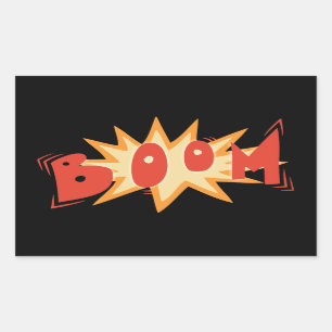 B O O M RECTANGULAR STICKER