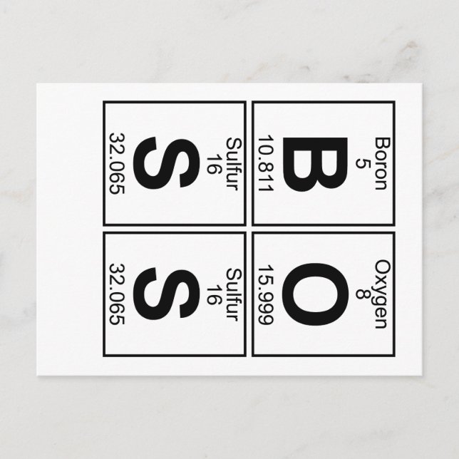 B-O-S-S (boss) - Full Postcard (Front)