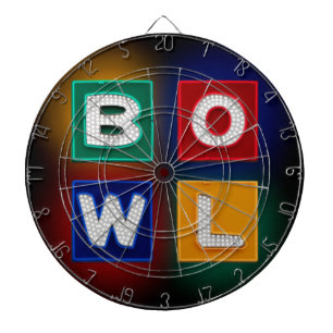 B O W L neon Dartboard