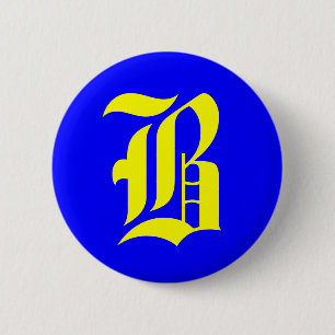 B  - old english 6 cm round badge