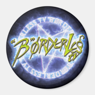 "B"ØRDERLESS TV LOGO Round Magnet