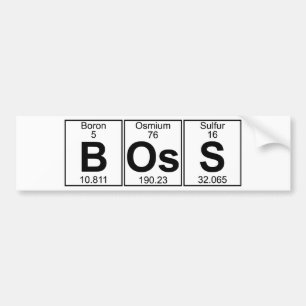B-Os-S (boss) - Full Bumper Sticker