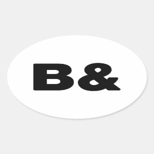 B& OVAL STICKER