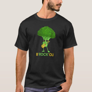 B’rock’oli Broccoli Pun Jokes Vegan Rock Singer T-Shirt