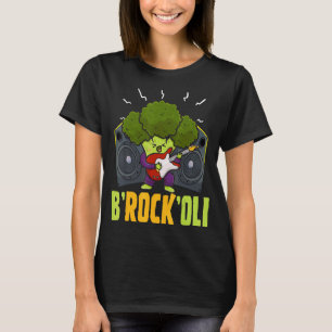 B Rock Oli Broccoli Vegan Pun Vegetarian Vegetable T-Shirt