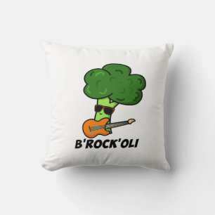 B-Rock-Oli Funny Rocker Broccoli Pun Cushion