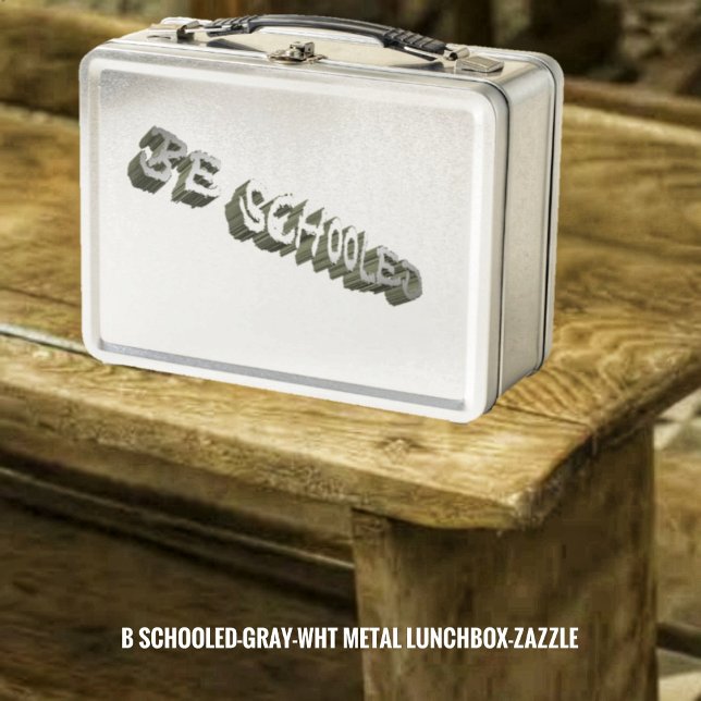 B Schooled Grey-white Metal Lunch Box (Creator Uploaded)