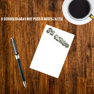 B. Schooled-Grey-White Post-it Notes