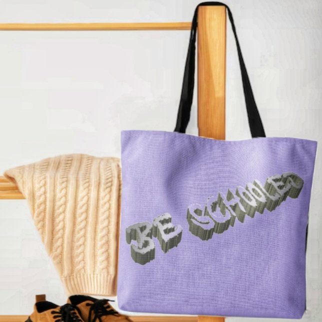 B Schooled Grey-Wht  Tote Bag (This B Schooled Gray-Wht Tote Bag, helps you to stand out in a crowd!)