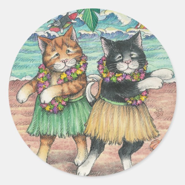 B & T #10 Hula Stickers (Front)